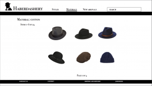 Haberdashery Ux design webpage