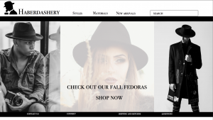 Hberdashery Ux Design website image